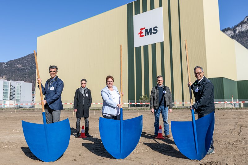 Investment of more than 300 million Swiss Francs at the Domat/Ems production site - Groundbreaking for a new high-rack warehouse initiates this significant expansion phase